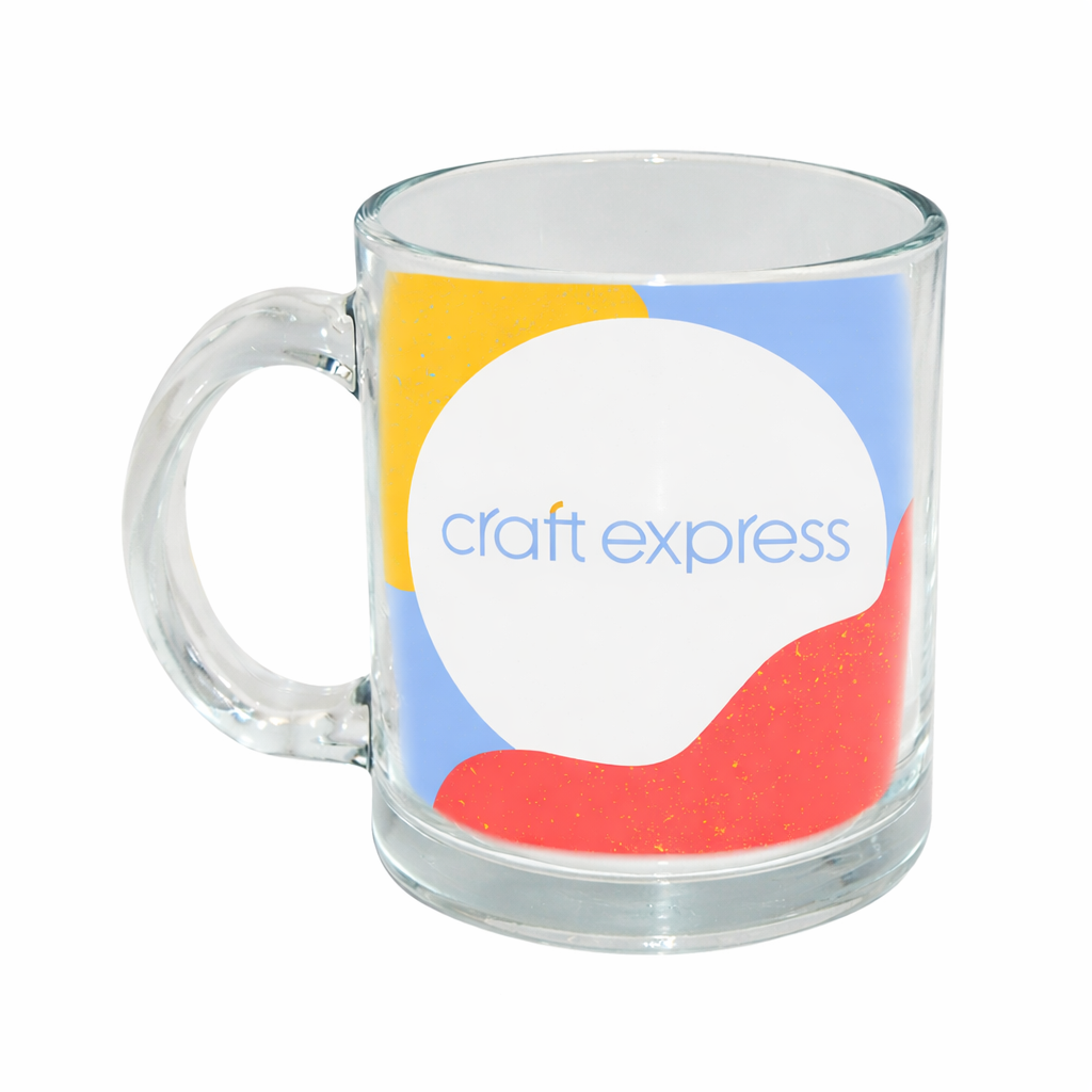 Craft Express 6 Pack 11oz Clear Glass Mug for Sublimation & Custom Gifts