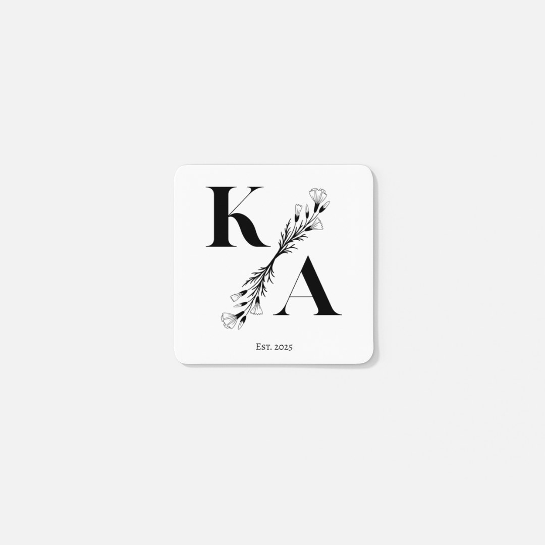 Craft Express Digital Project Card – Wedding Coasters with Custom Bride & Groom Initials