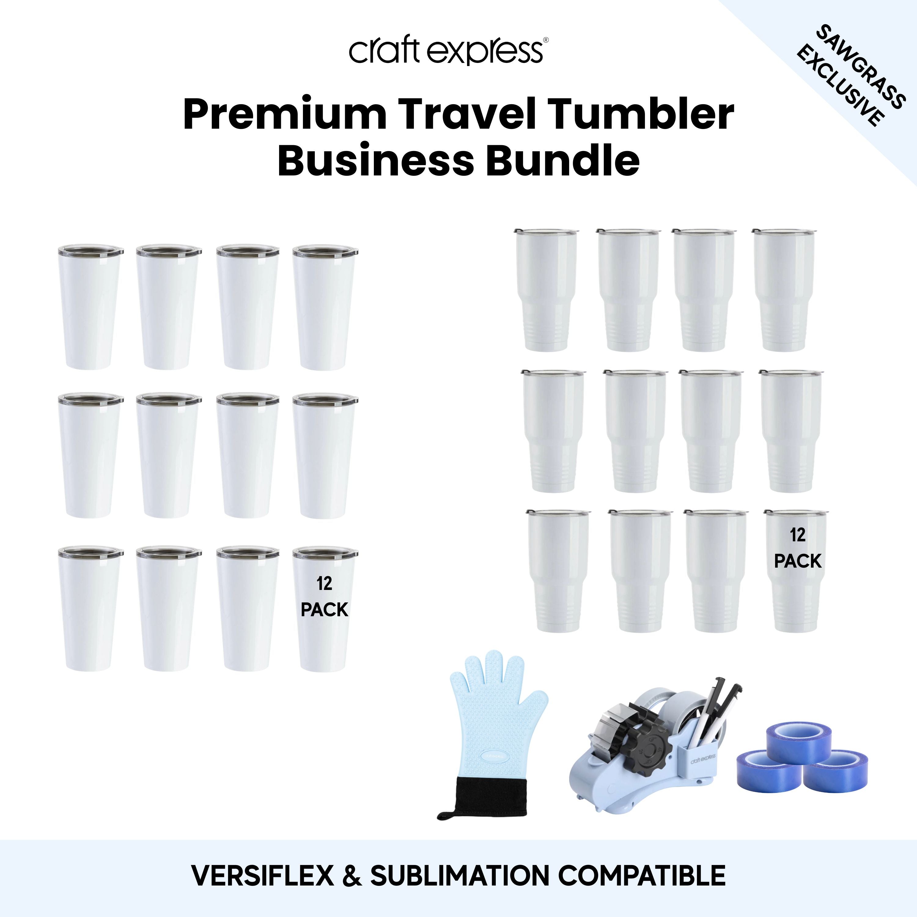 Craft Express Premium Travel Tumbler Business Bundle | Sawgrass Exclusive