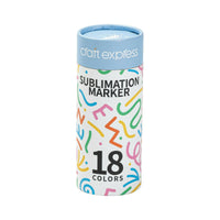 Craft Express 18-Pack Joy Sublimation Markers – Assorted Dual-Tip Colors.
