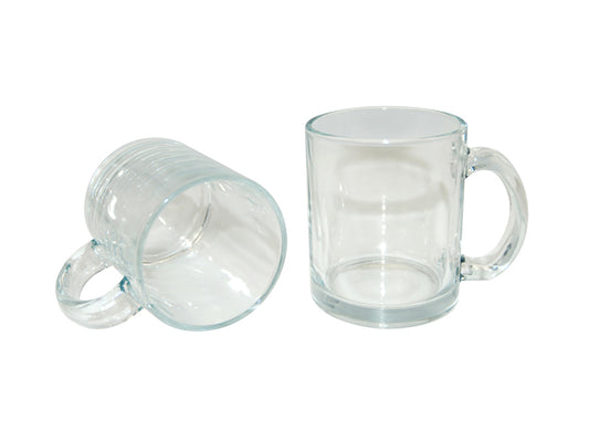CRAFT EXPRESS 1 Pack Clear Glass 11oz Mug - Sublimation - Retail Ready