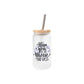 CRAFT EXPRESS 1 Pack 18oz Glass Can with Bamboo Lid and Straw - Sublimation