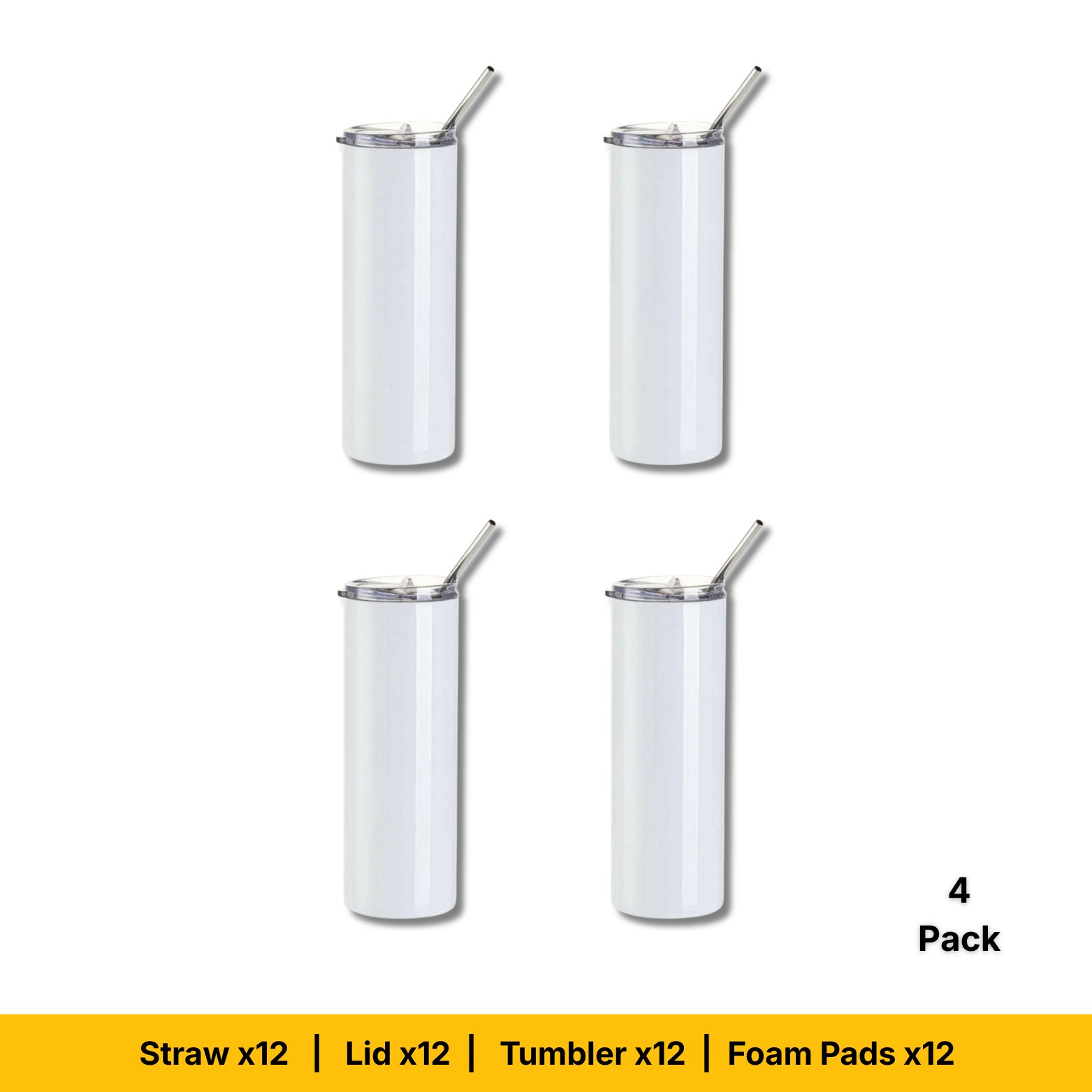 Craft Express 30oz Stainless Steel Skinny Sublimation Tumblers