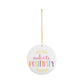 Craft Express 100 Pack Double Sided Sublimation Circle Ceramic Ornaments - 3 Inch Diameter