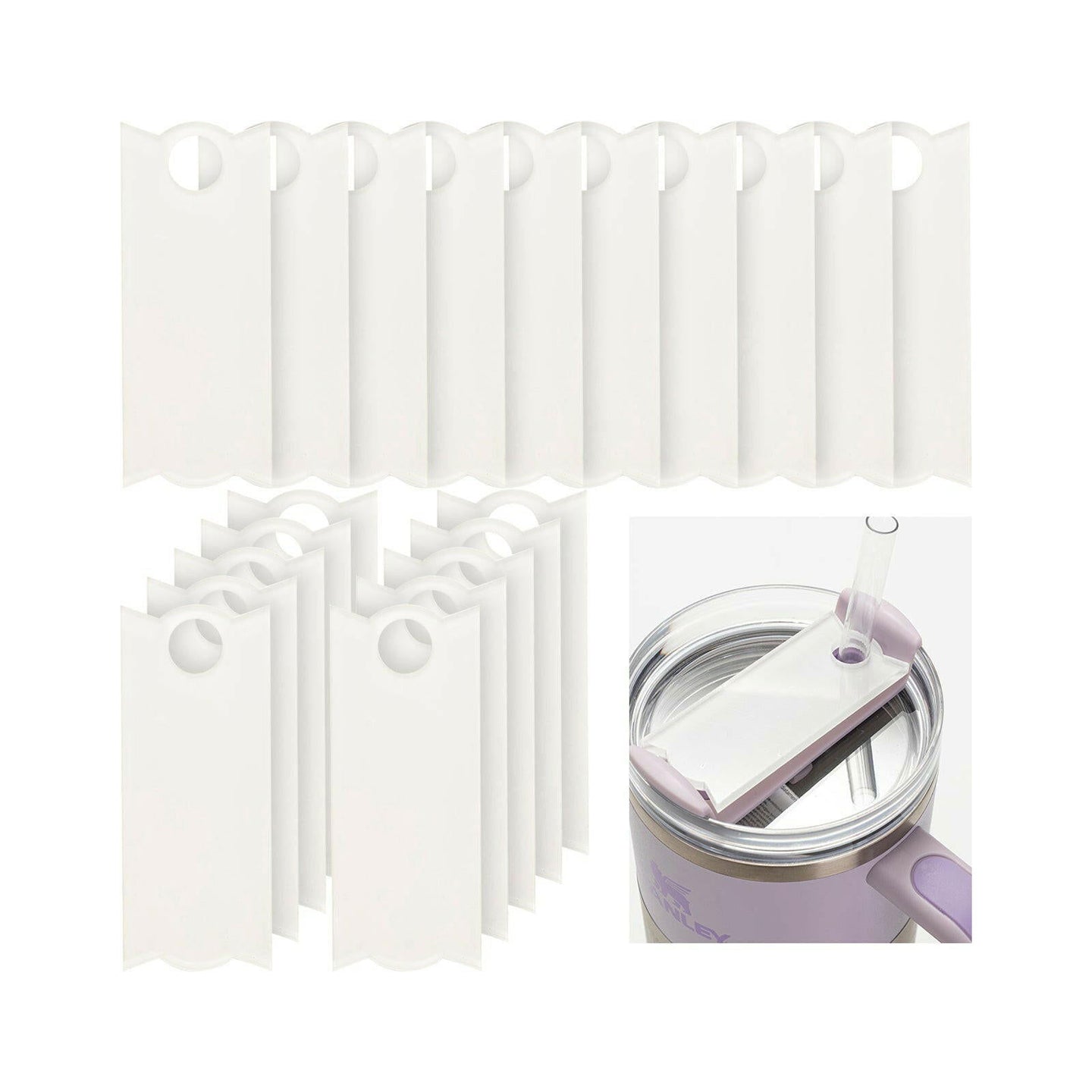 Craft Express 20 Pack 40oz Tumbler Acrylic Wide Name Tags - Craft Express