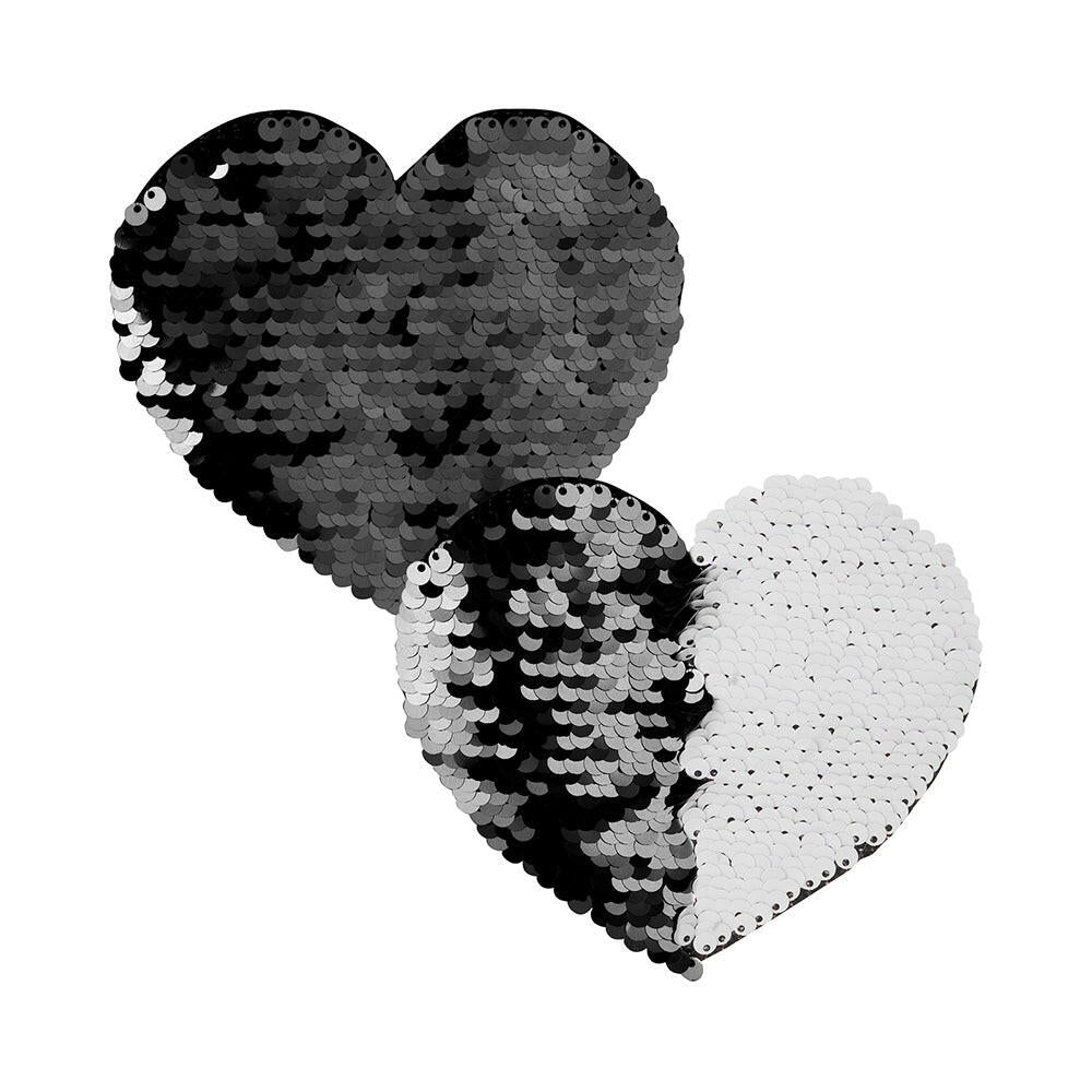 Craft Express 2 Pack Small Heart Sequin Sublimation Patches - Craft Express