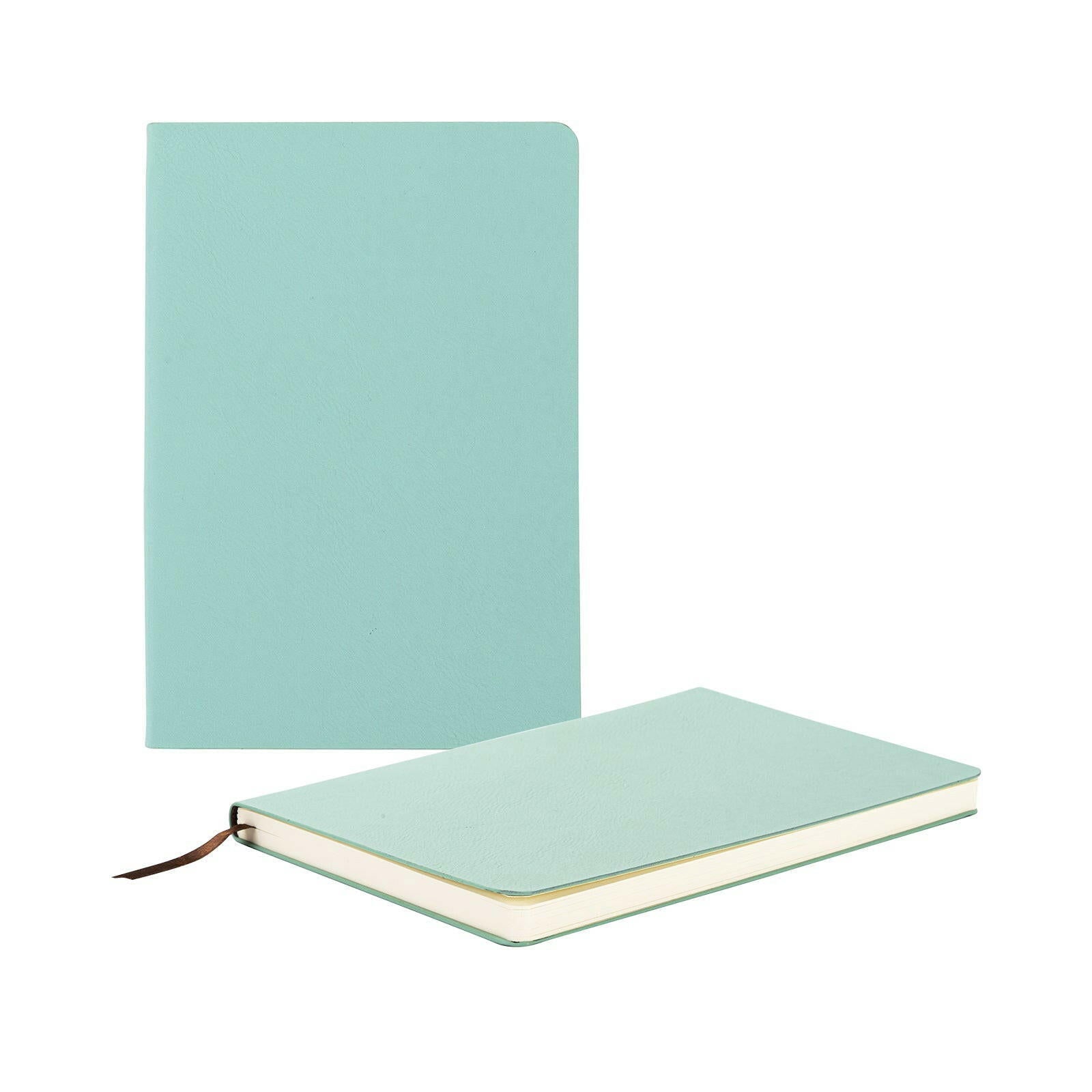 Craft Express 2 Pack Teal Engraving Vegan Leather Notebooks - Craft Express