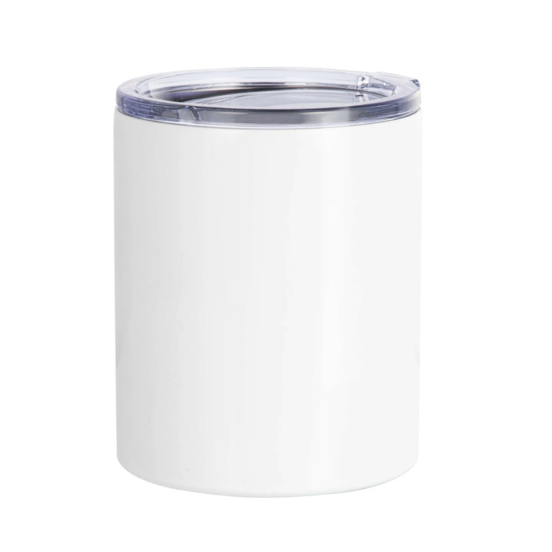 Craft Express 4 Pack 10oz Stainless Steel Sublimation Lowballs with Lids - Craft Express