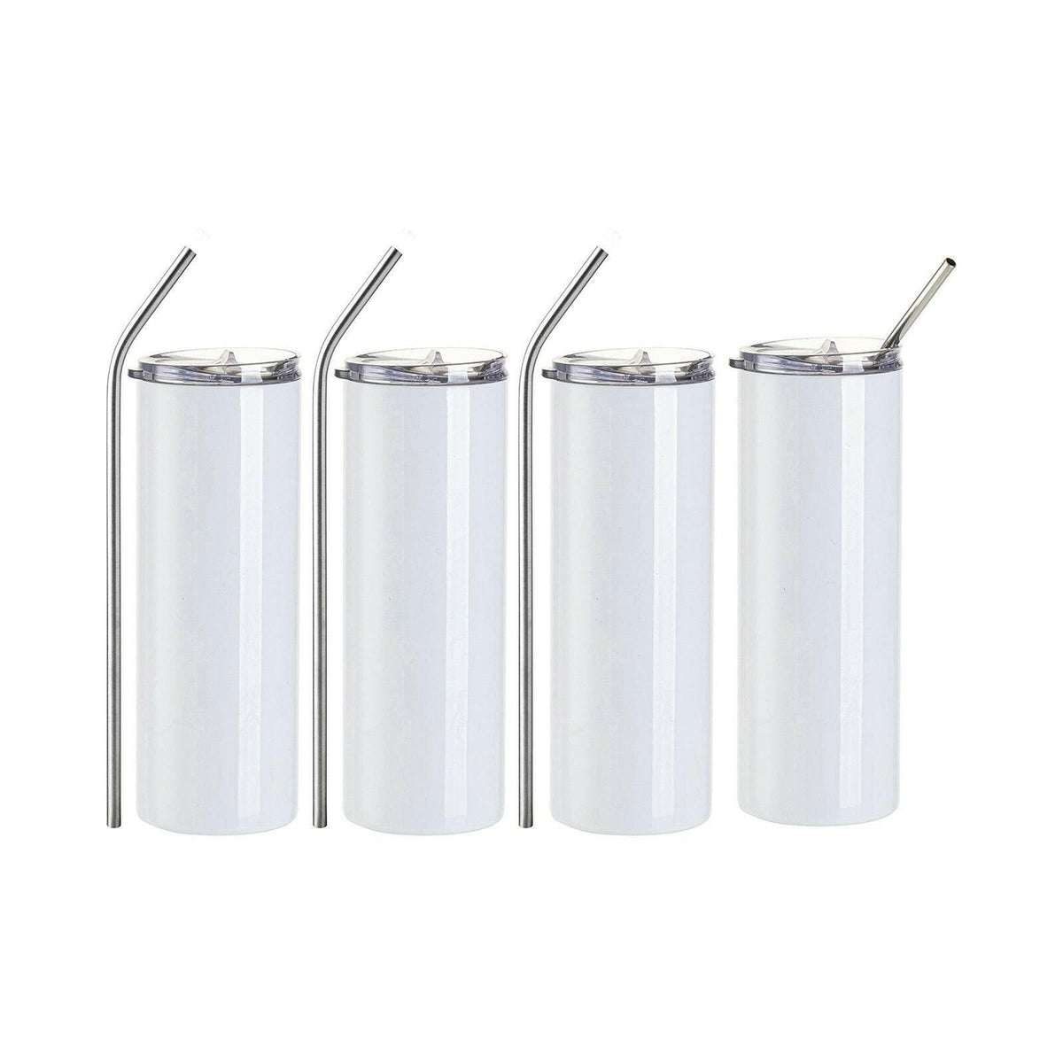 Craft Express 20oz Stainless Steel Skinny Sublimation Tumblers 4-Pack