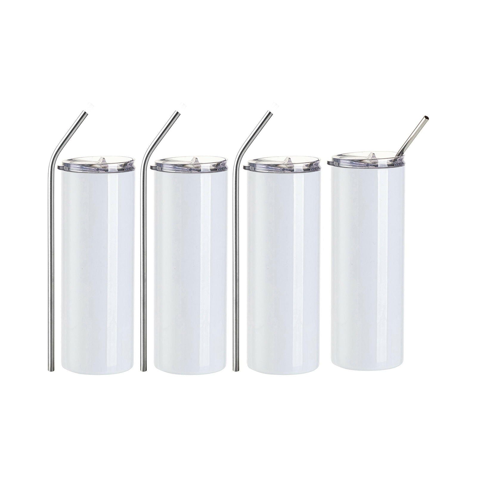 Craft Express 4 Pack 20oz Stainless Steel Skinny Sublimation Tumblers - Craft Express