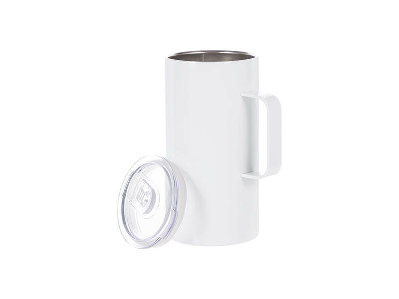 Craft Express 4 Pack 20oz Stainless Steel Sublimation Handled Mugs with Slide Lids - Craft Express