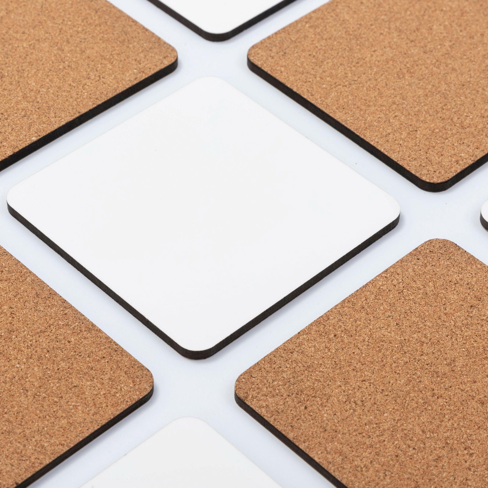 Craft Express 4 Pack White Square Coaster - Retail Ready - Craft Express -  - Craft Express 4 Pack White Square Coaster - Retail Ready - Craft Express - 