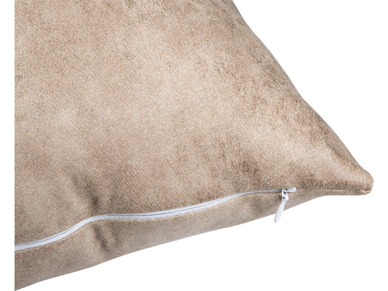 Craft Express 4 Pack Brown Vegan Leather Sublimation Pillow Covers – 18"x18" with Zipper