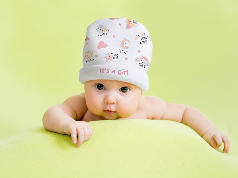 Craft Express 4 Pack Fleece Sublimation Baby Hats – Soft White Beanie Blanks