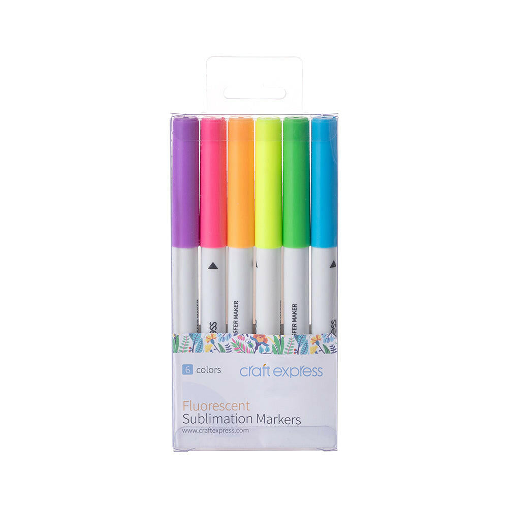 Fluorescent Joy Sublimation Markers - 6 Pack - Craft Express - 