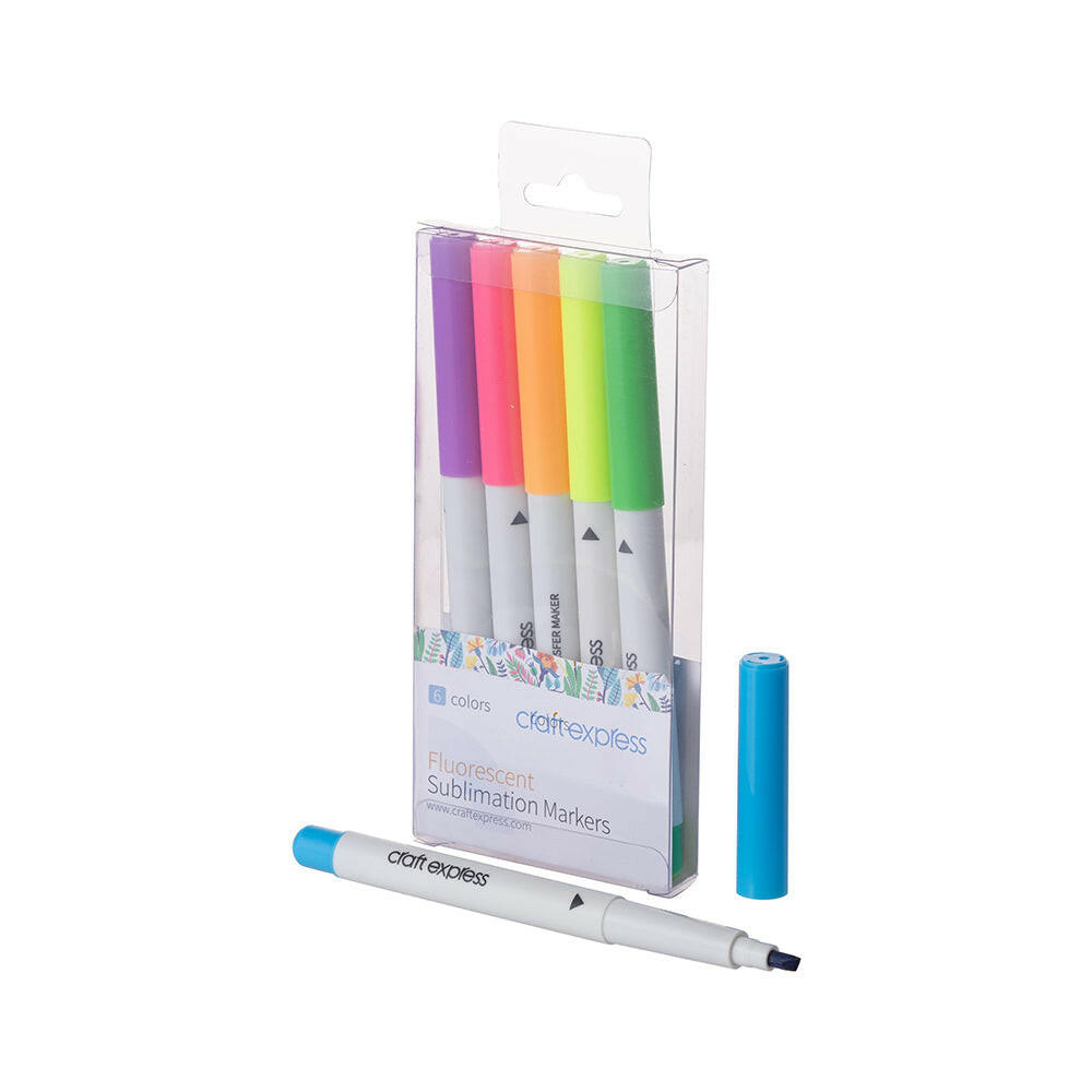 Fluorescent Joy Sublimation Markers - 6 Pack - Craft Express - 