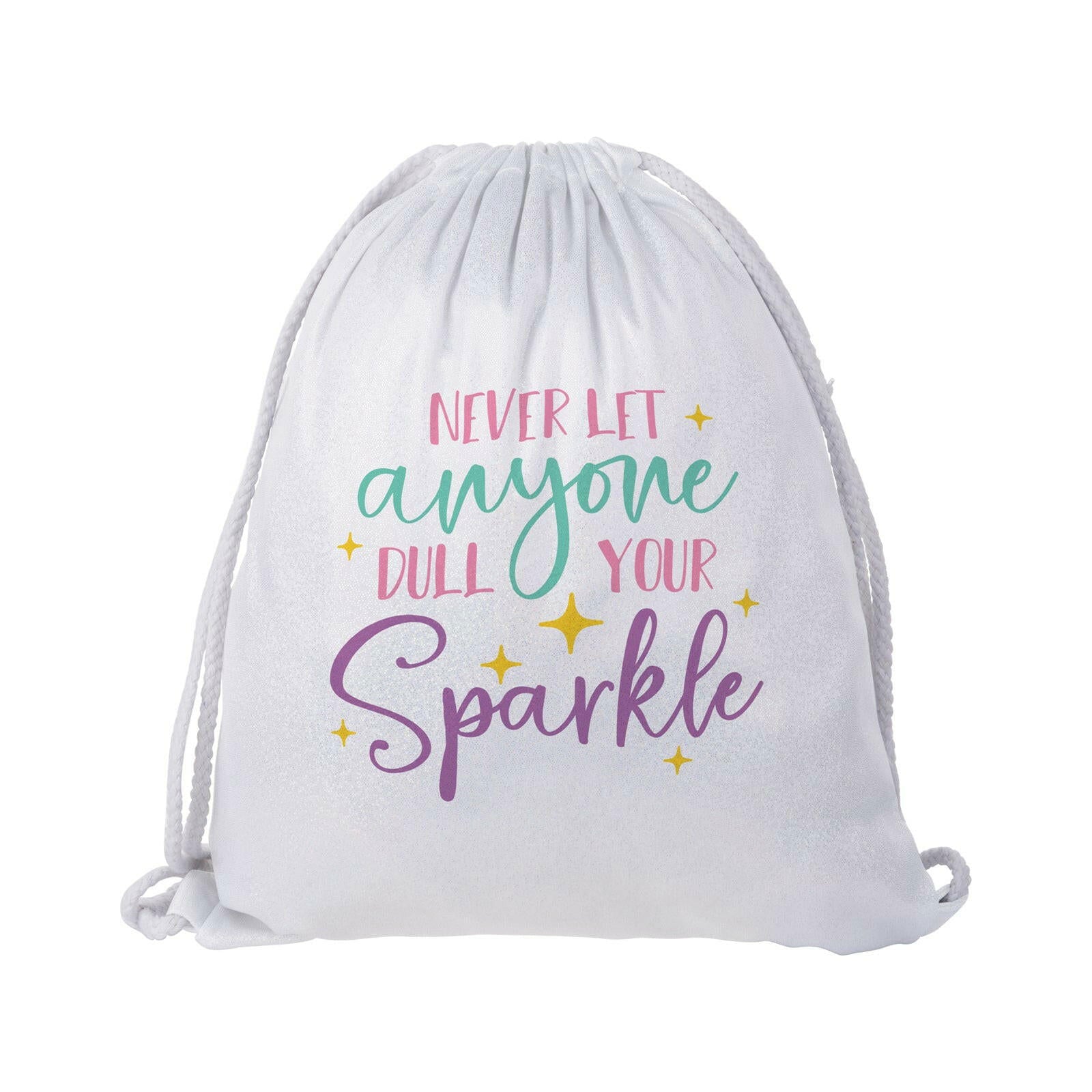Glitter Sublimation Drawstring Backpacks - 2 Pack - Craft Express - 