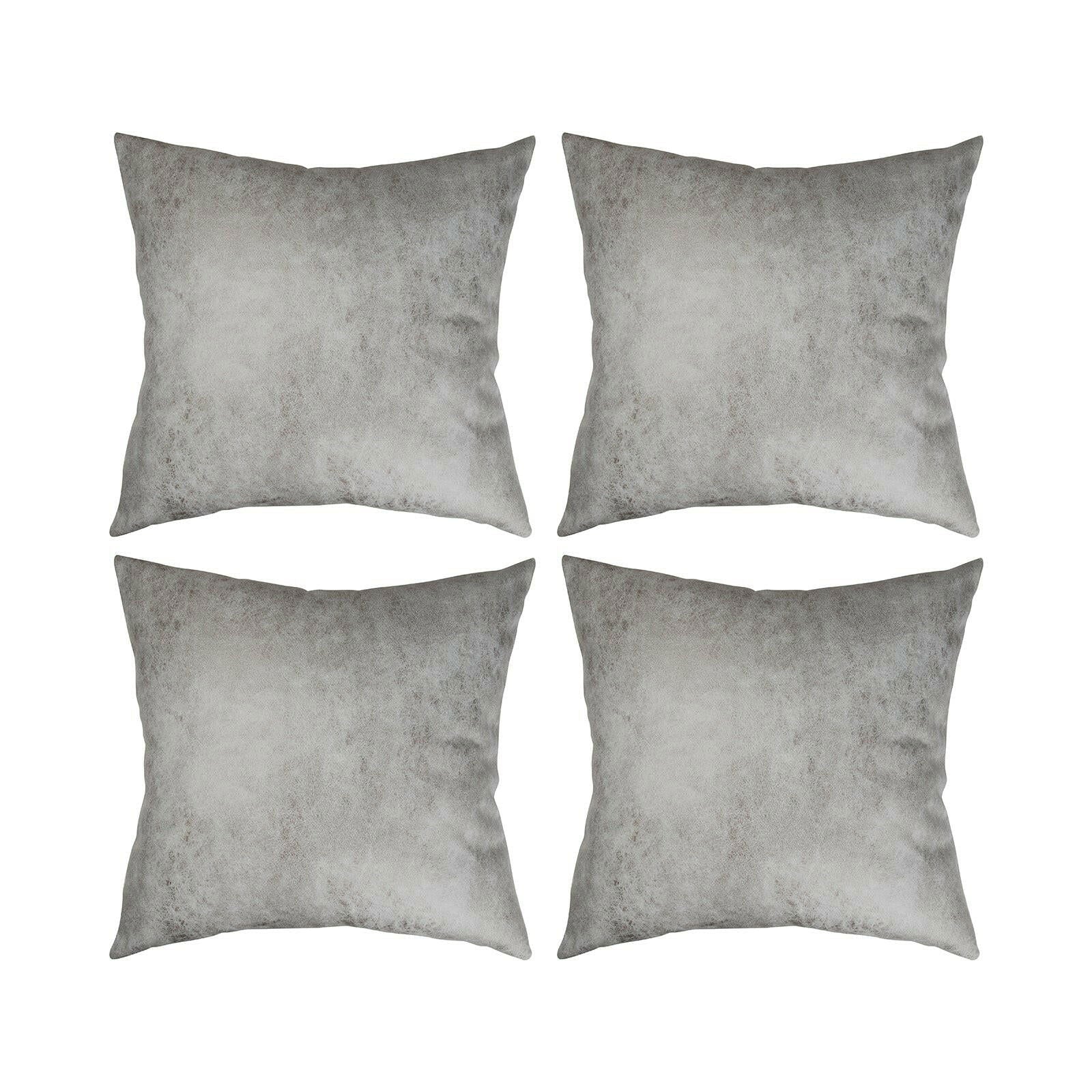 Grey Vegan Leather Sublimation Pillow Cases - 4 Pack - Craft Express - 