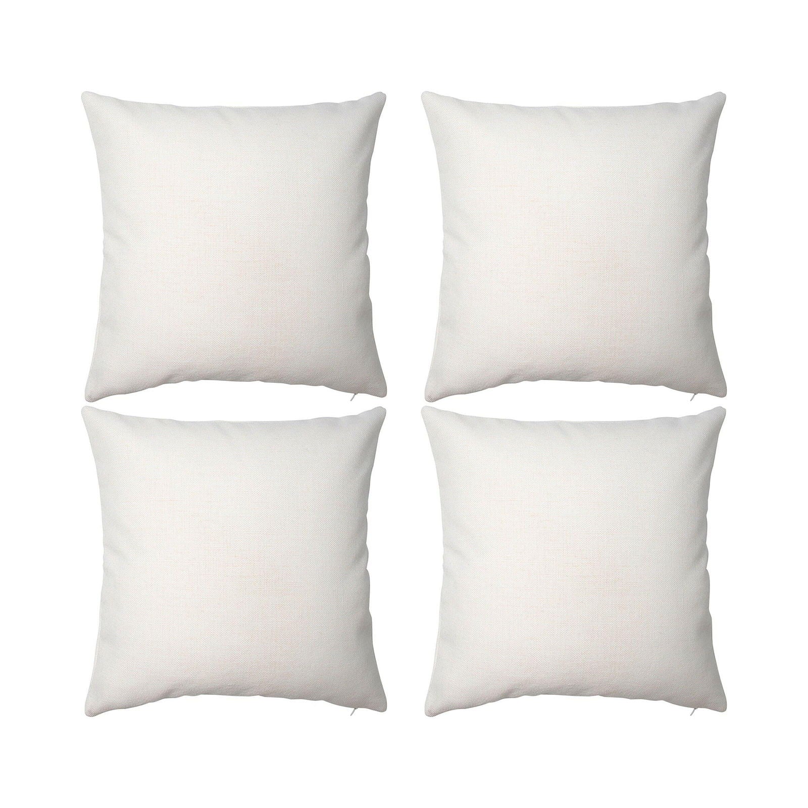 Ivory Linen Sublimation Pillow Cover - 4 Pack - Craft Express - 