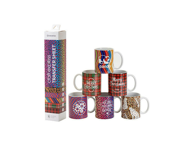 Large Sublimation Transfer Sheets Assortment Pack – Multi-Colored, Vibrant Designs - Craft Express - 