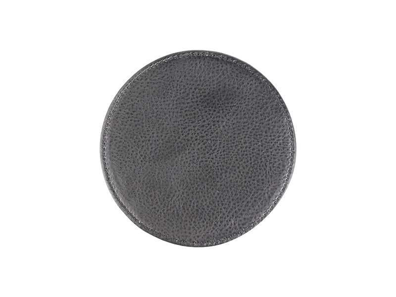 Craft Express 4 Pack Round Vegan Leather Sublimation Coasters – 4" White