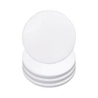 Craft Express 4 Pack Round Marble Sublimation Coasters – 4" White Stone Blanks.