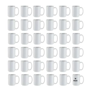 36- Pack Craft Express 15oz Ceramic Sublimation Mugs