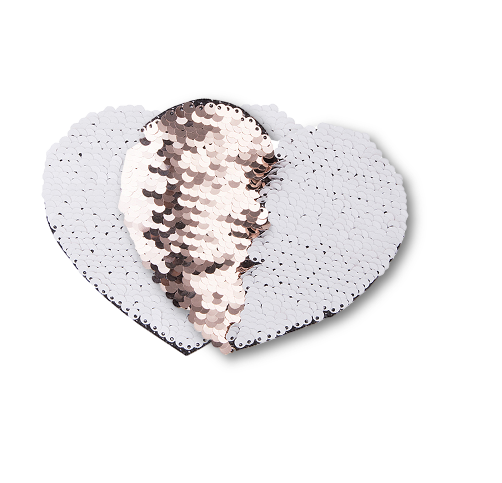 Small Heart Sequin Sublimation Patches - 2 Pack - Craft Express - 