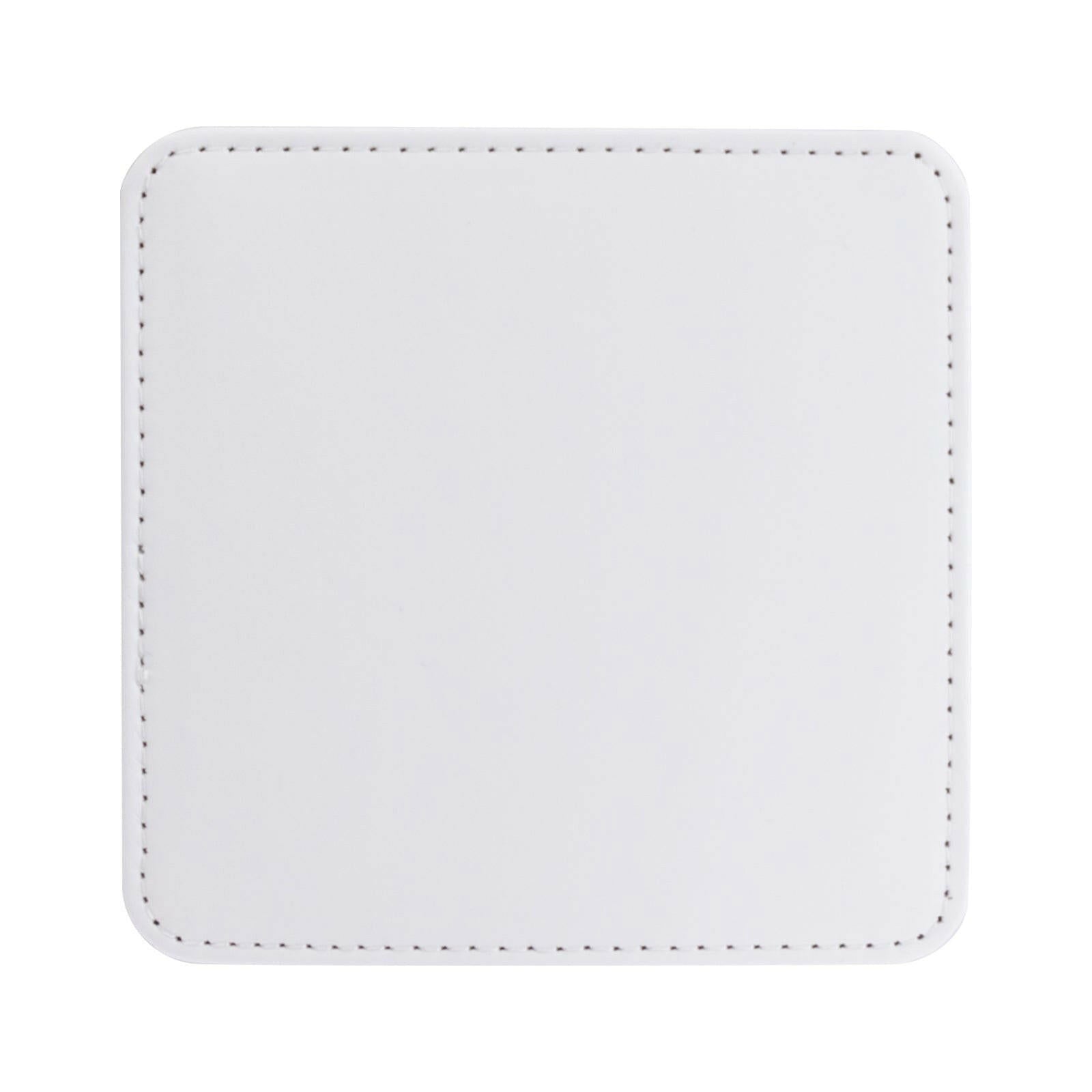Square Vegan Leather Sublimation Coasters - 4 Pack - Craft Express - 