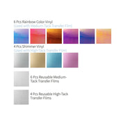 Two-Tone Adhesive Vinyl Sheets - 10 Pack - Craft Express - 
