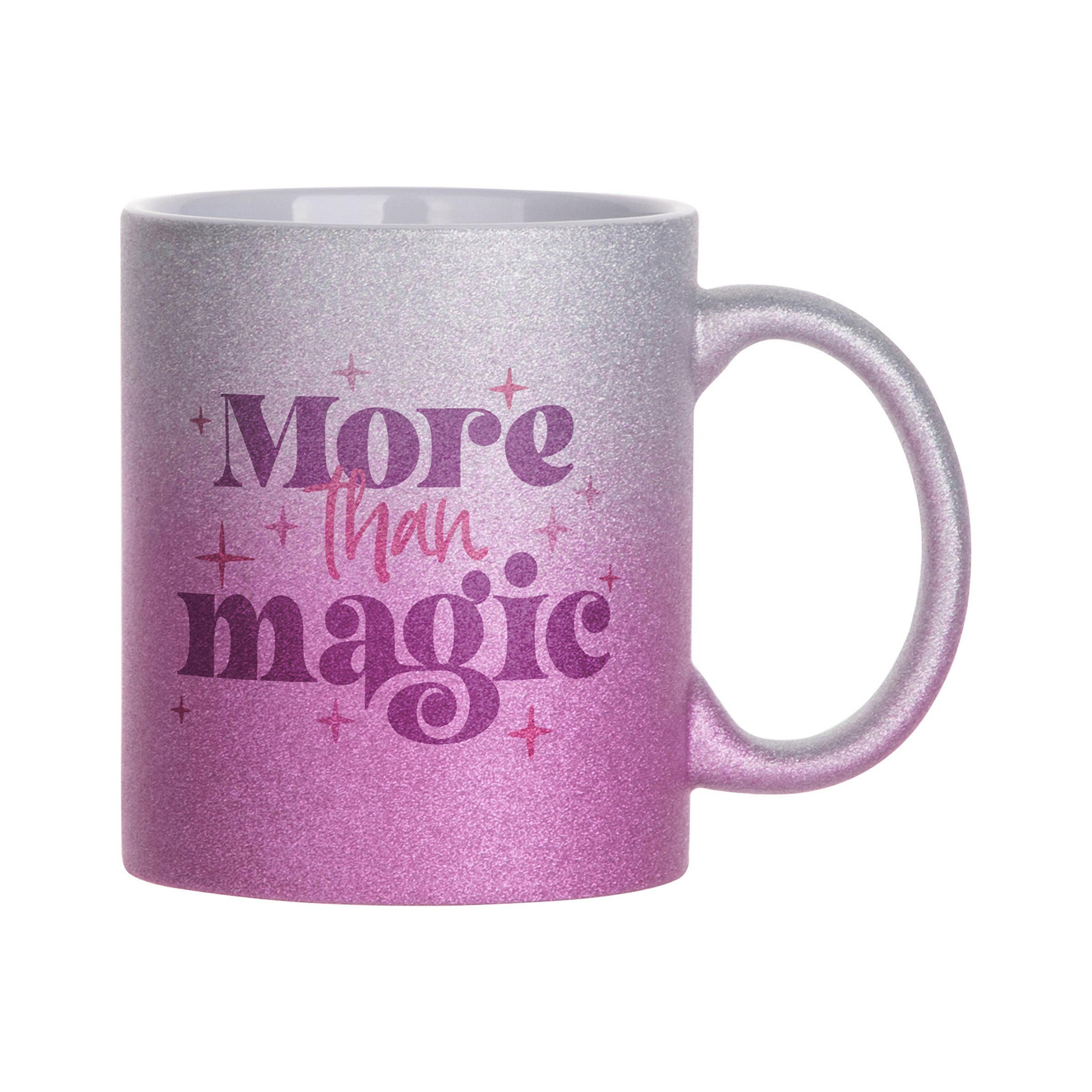 11oz Glitter Ceramic Sublimation Mugs - 6 Pack.