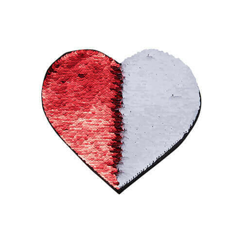 Small Heart Sequin Sublimation Patches - 2 Pack.