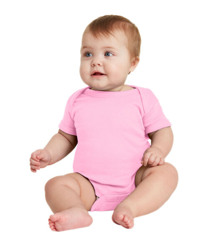Rabbit Skins ™  Infant Short Sleeve Baby Rib Bodysuit. RS4400