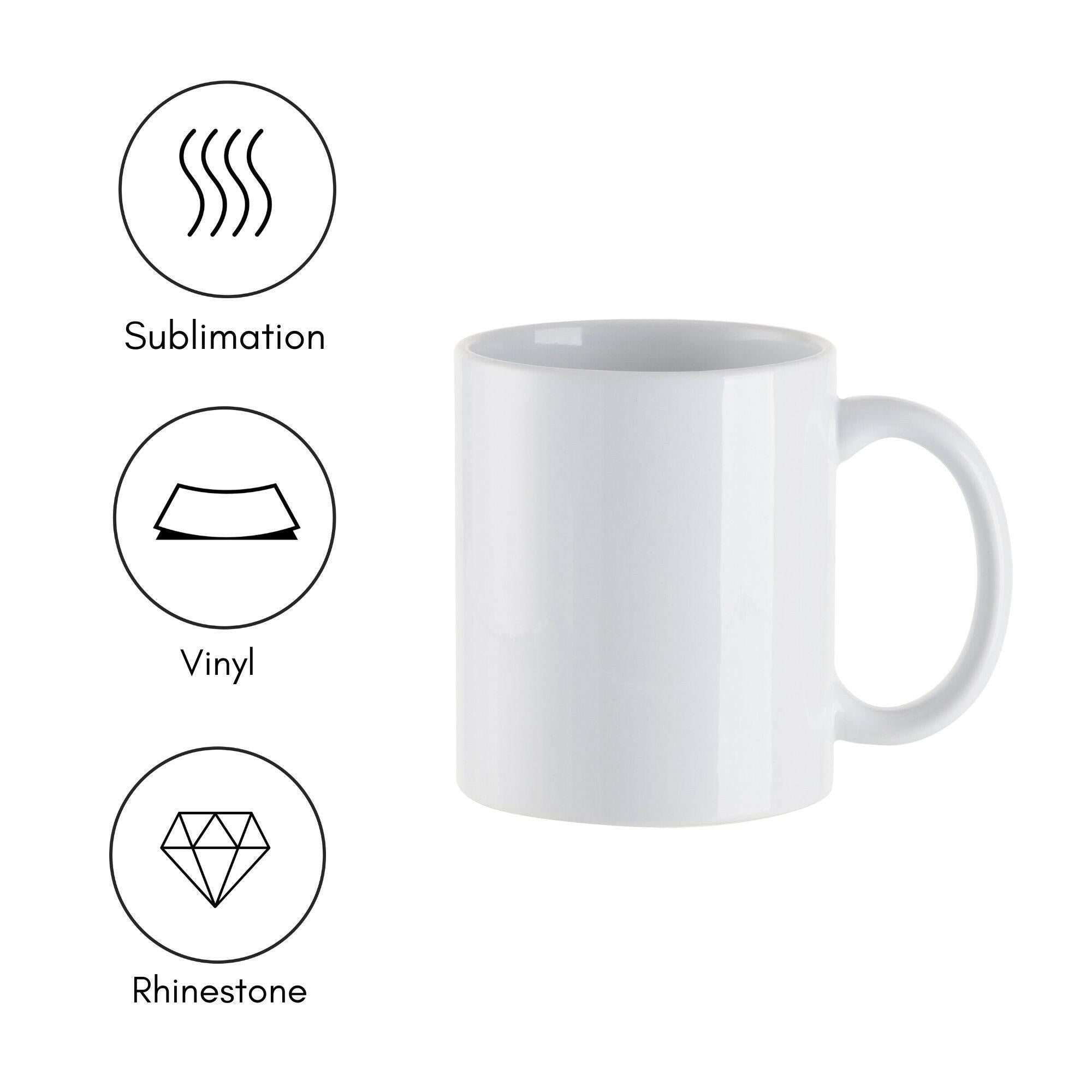 Sublimation mug with Feature icons