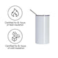 Craft Express 4 Pack 16 Ounce Stainless Steel Skinny Vacuum Insulated Sublimation Tumbler with Lid and Straw