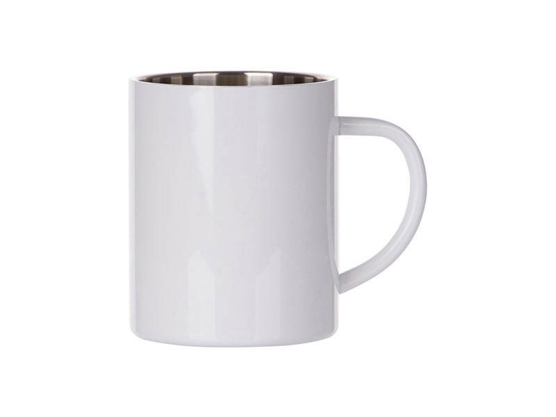 Craft Express 4 Pack of 12 oz White Stainless Steel Sublimation Coffee Cups