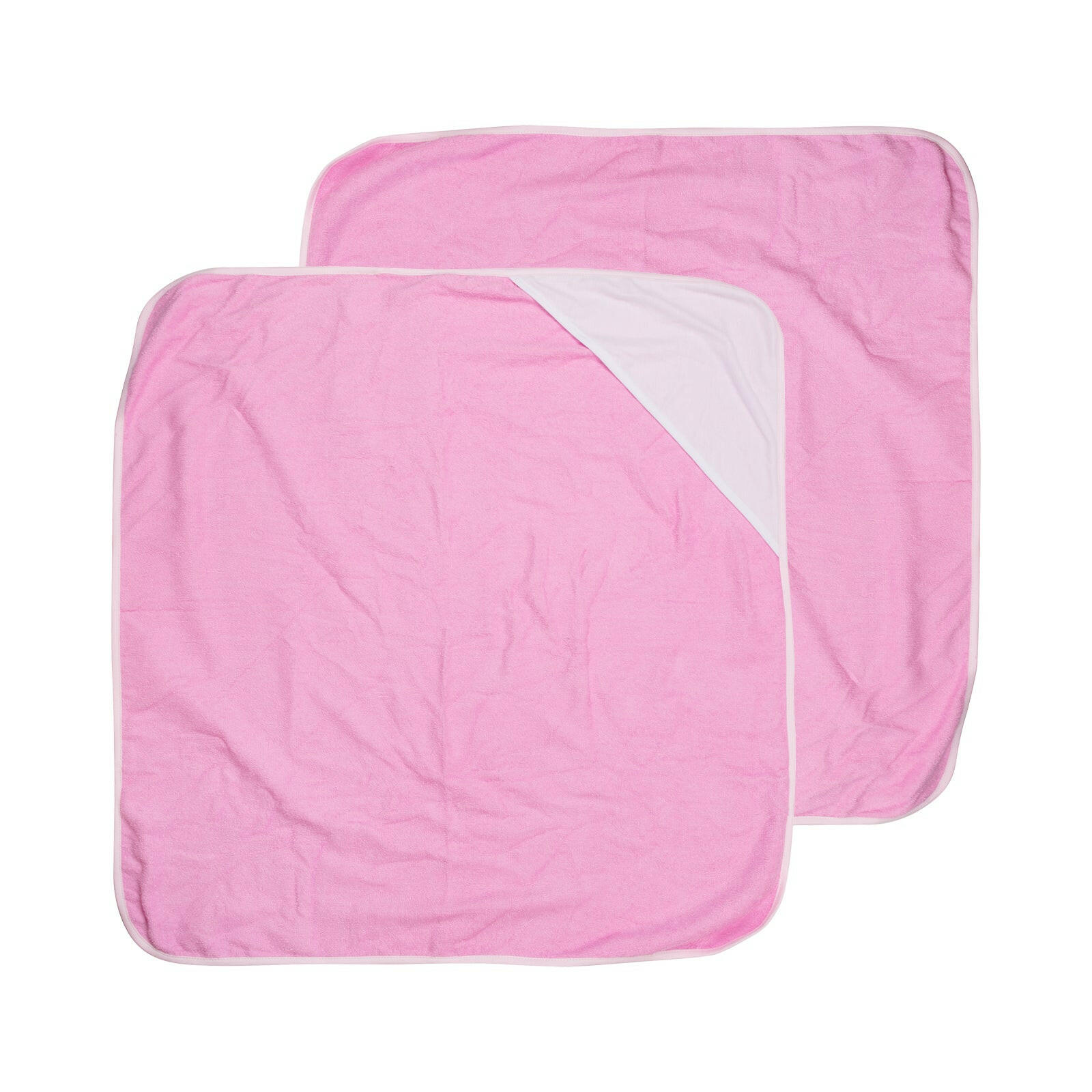 Pink Sublimation Hooded Towels - 2 Pack.