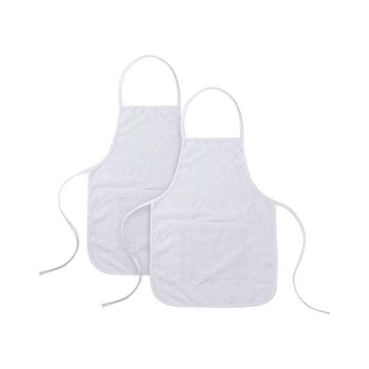 Craft Express 2 Pack White Sublimation Children's Aprons with Pockets
