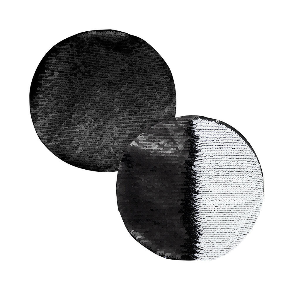 7" Round Sequin Sublimation Patches - 2 Pack.