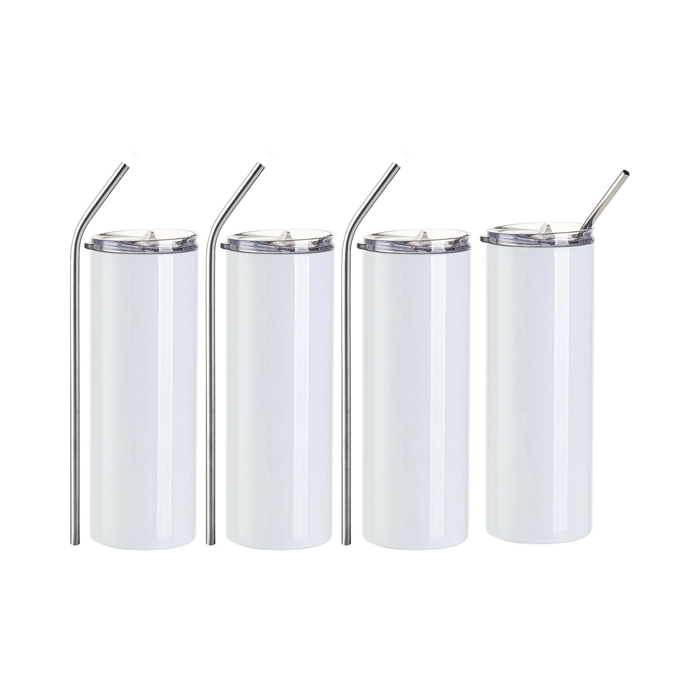 20oz Stainless Steel Sublimation Skinny Tumbler - 4 Pack.