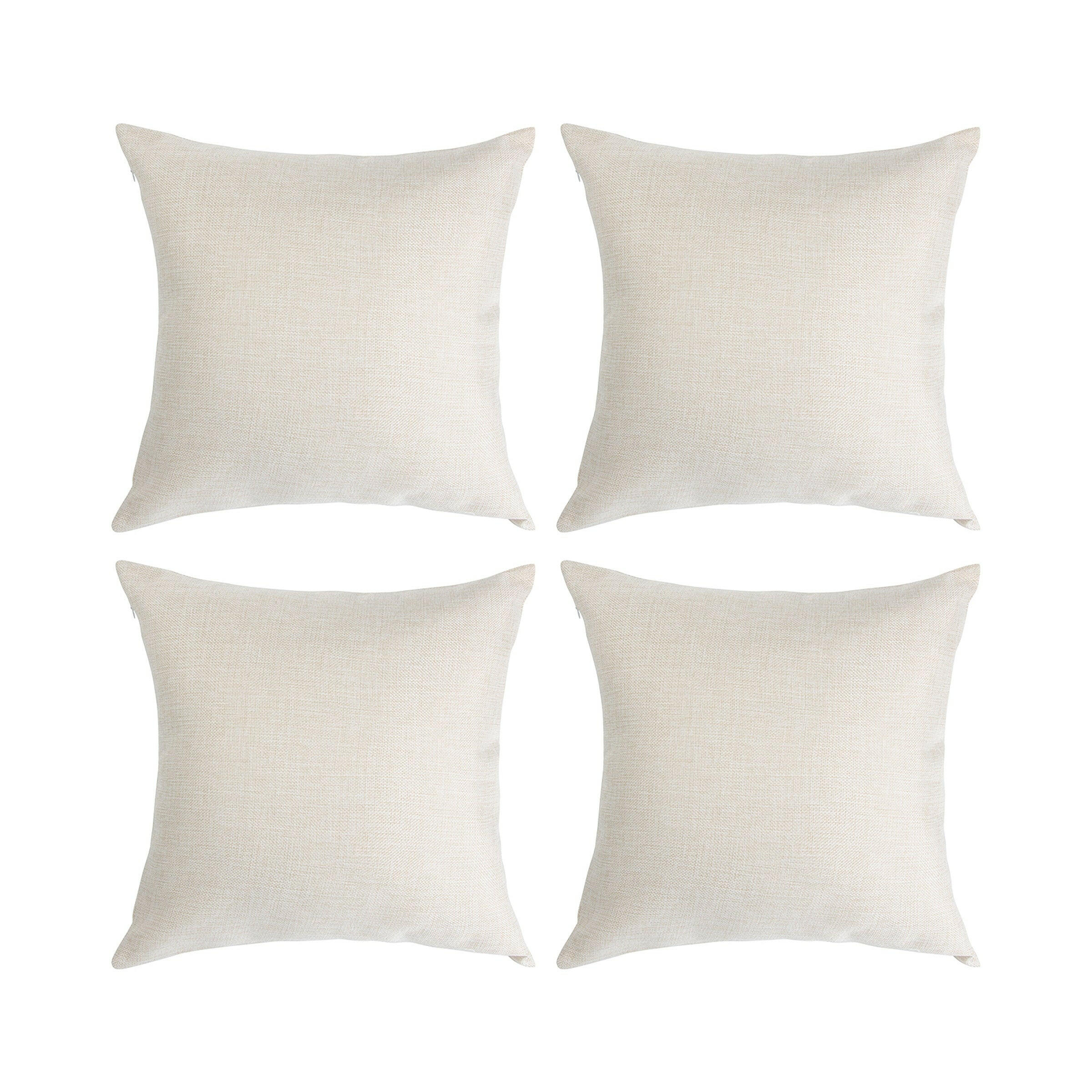 Linen Sublimation Pillow Cases - 4 Pack.