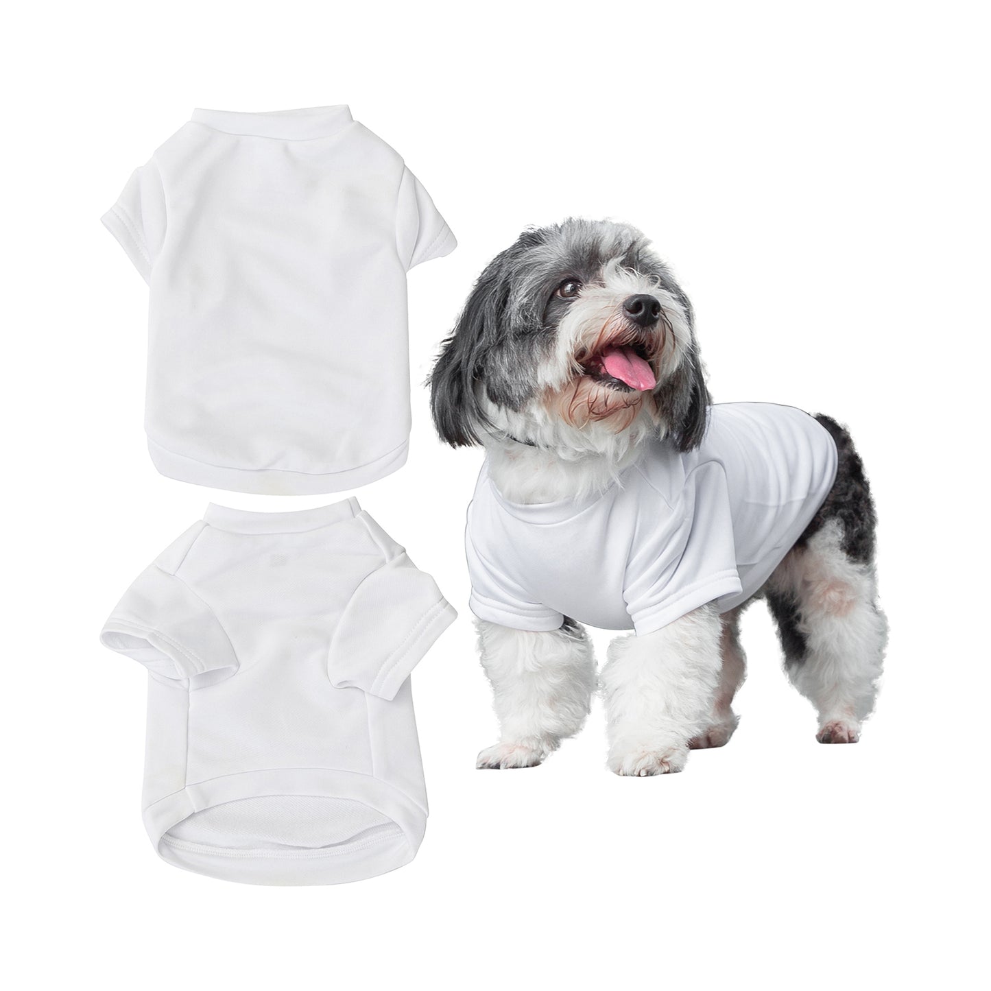 Craft Express 2 Pack of Large White Sublimation Pet T-Shirts