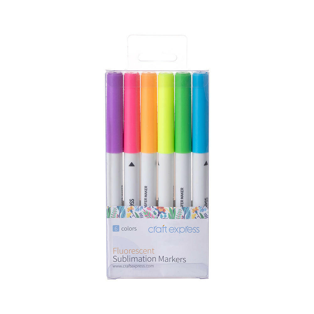 Fluorescent Joy Sublimation Markers - 6 Pack.