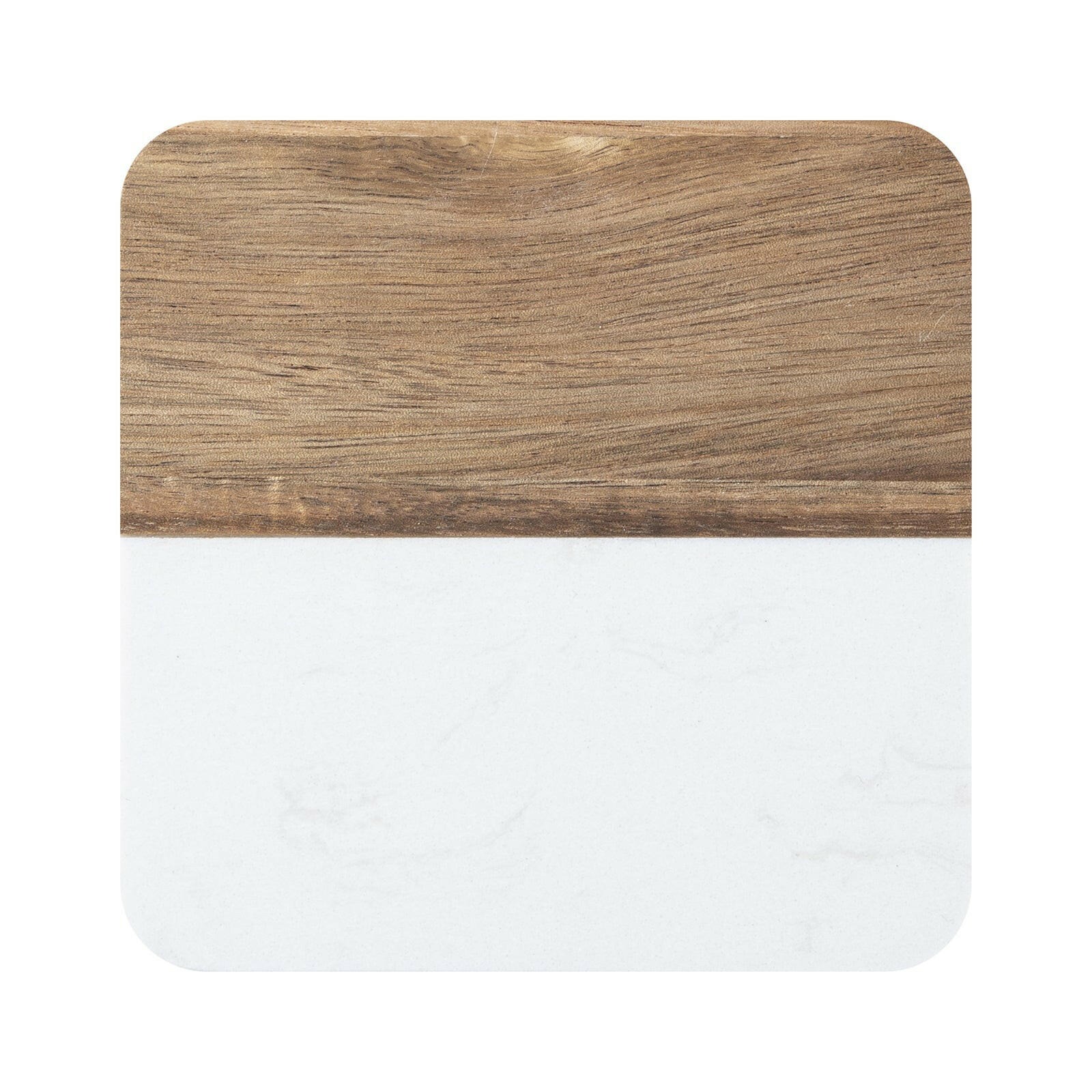 Engravable Square Marble Wood Coasters - 4 Pack.