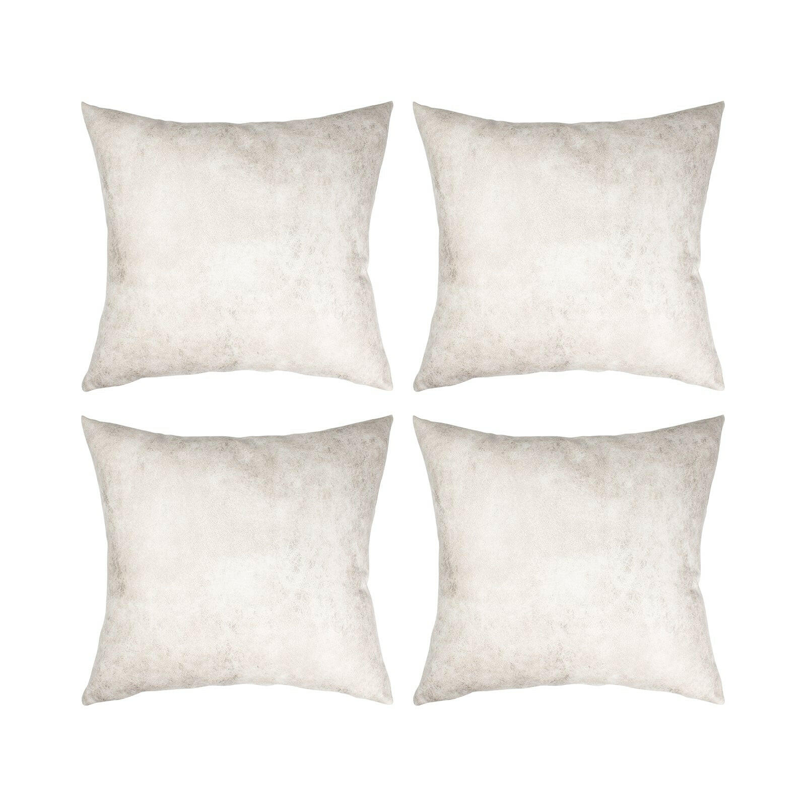 White Vegan Leather Sublimation Pillow Cases - 4 Pack.