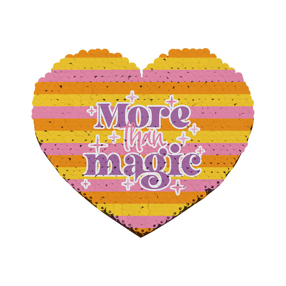 Small Heart Sequin Sublimation Patches - 2 Pack.