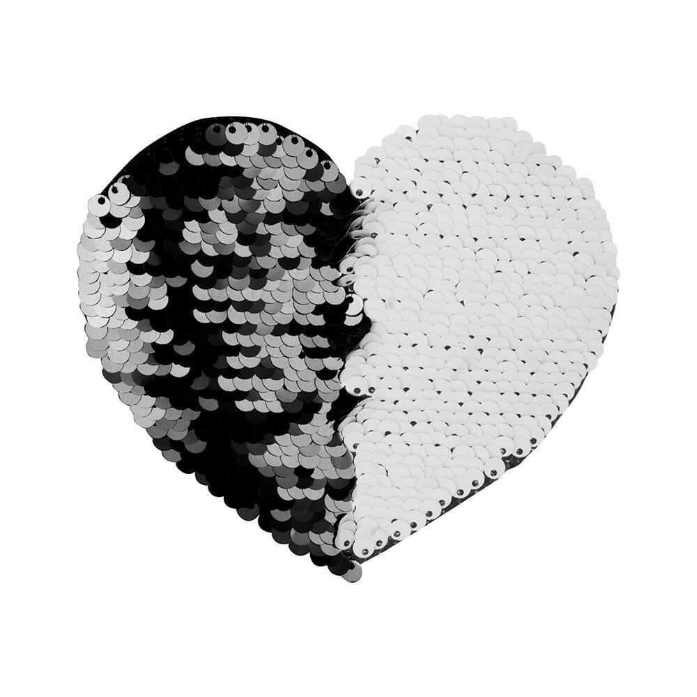 Small Heart Sequin Sublimation Patches - 2 Pack.