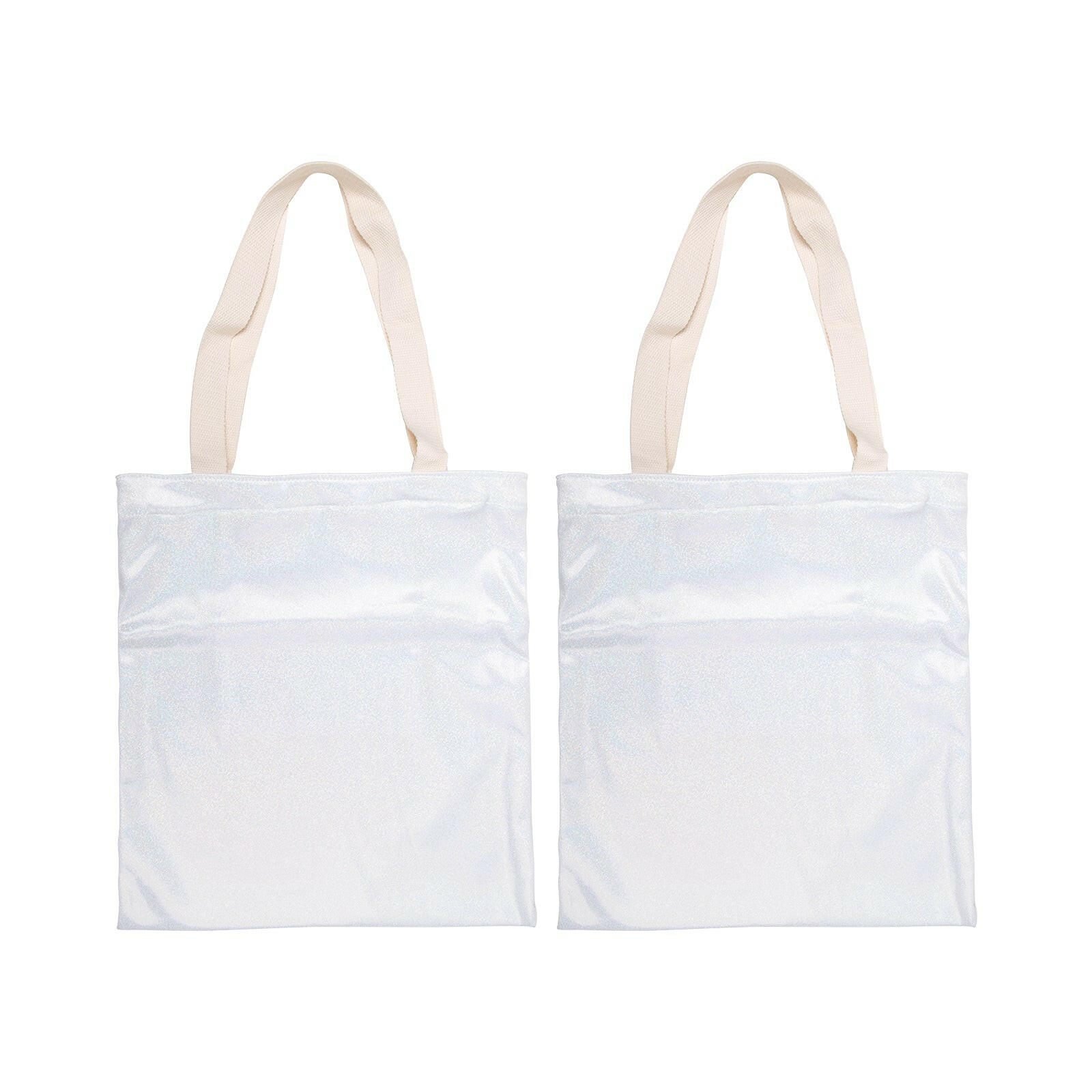 Glitter Sublimation Tote Bags - 2 Pack.